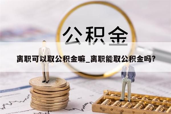离职可以取公积金嘛_离职能取公积金吗?