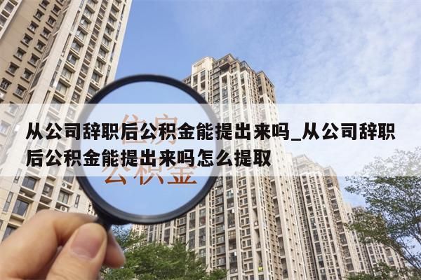 从公司辞职后公积金能提出来吗_从公司辞职后公积金能提出来吗怎么提取